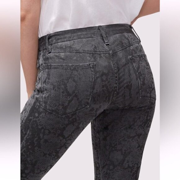 Frame Le Skinny Jeans De Jeanne Tonal Python Size 27 - Picture 2 of 8
